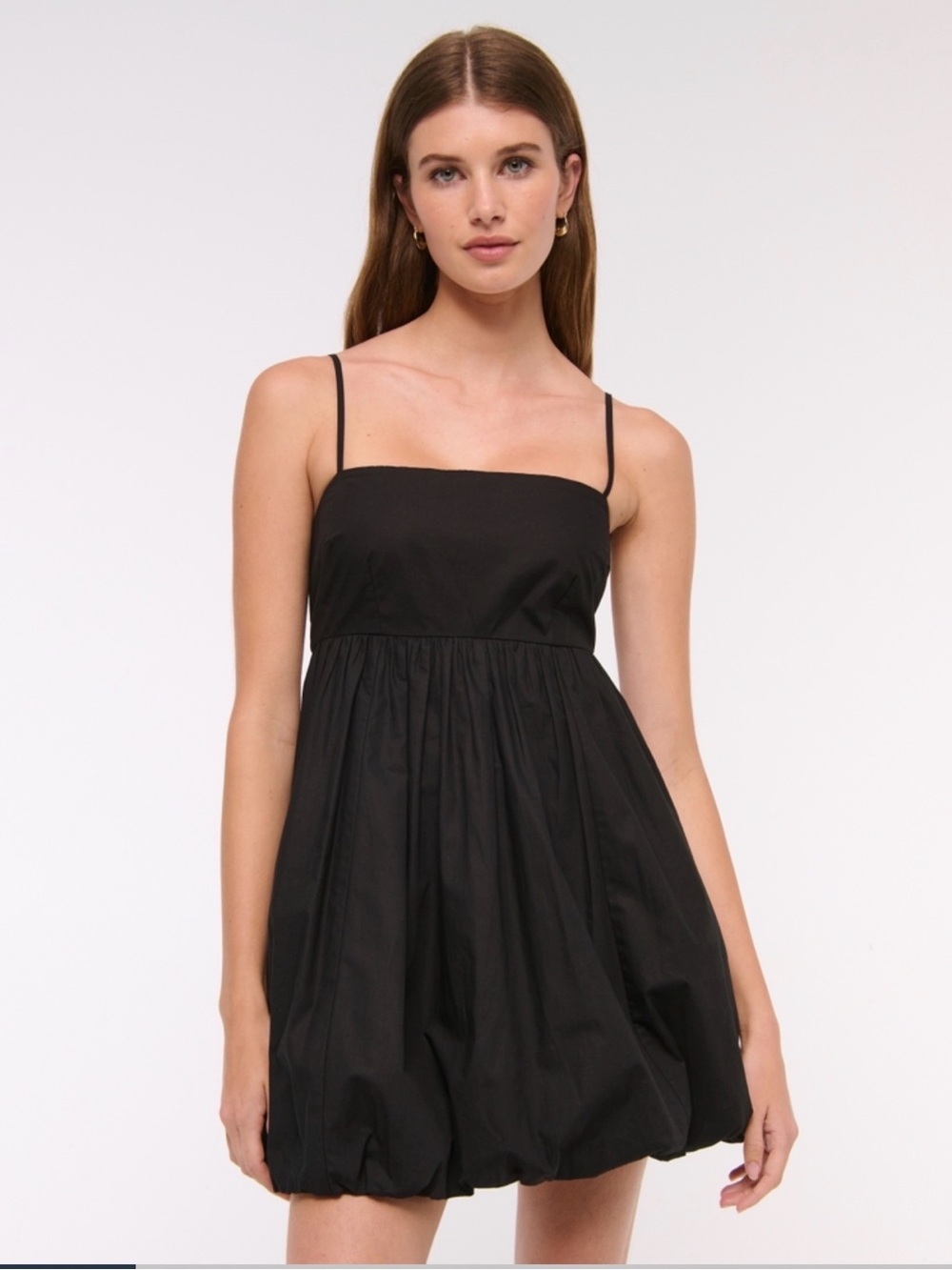 Abercrombie & Fitch Black Spaghetti Strap babydoll Bubble Dress Tall